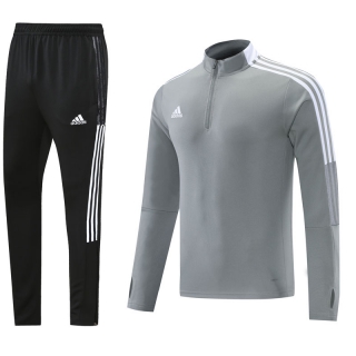 Men's Adidas Athletic Half Zip Jacket Sweatsuits Grey (2)