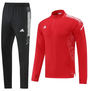 Men's Adidas Athletic Half Zip Jacket Sweatsuits Red (1)