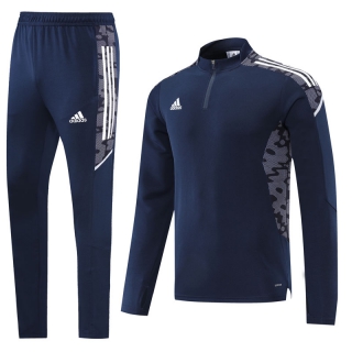 Men's Adidas Athletic Half Zip Jacket Sweatsuits Royal Blue (1)