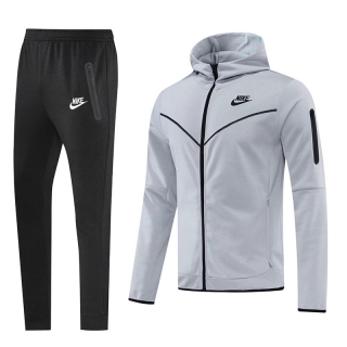 Men's Nike Athletic Full Zip Hoodie Sweatsuits Grey