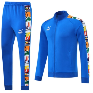 Men's Puma Athletic Full Zip Jacket Sweatsuits Blue