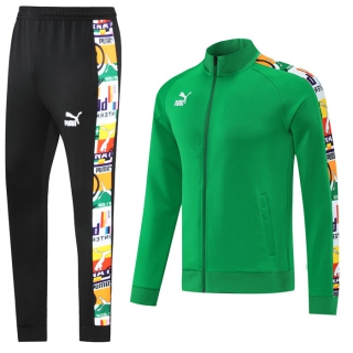 Men's Puma Athletic Full Zip Jacket Sweatsuits Green