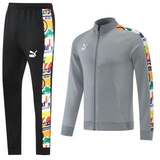 Men's Puma Athletic Full Zip Jacket Sweatsuits Grey