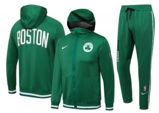 Men's NBA Boston Celtics Nike Kelly Green 75th Anniversary Performance Showtime Full-Zip Hoodie & Pants