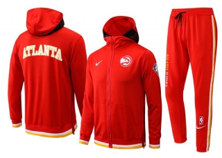 Men's NBA Atlanta Hawks Nike Red 75th Anniversary Performance Showtime Full-Zip Hoodie & Pants