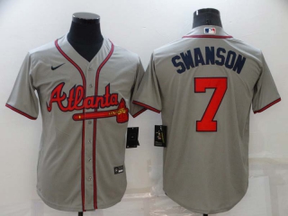 Men's MLB Atlanta Braves Dansby Swanson #7 Jerseys (2)