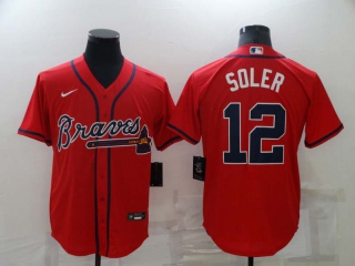 Men's MLB Atlanta Braves Jorge Soler #12 Jerseys (2)