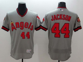 Men's MLB Los Angeles Angels Reggie Jackson #44 Flex Base Retro Jerseys (1)