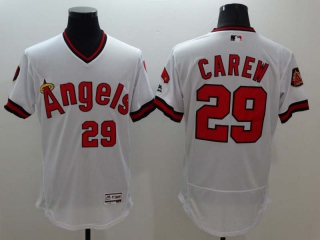 Men's MLB Los Angeles Angels Rod Carew #29 Flex Base Retro Jerseys (1)