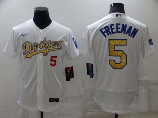 Men's MLB Los Angeles Dodgers Freddie Freeman #5 Flex Base Jerseys (1)