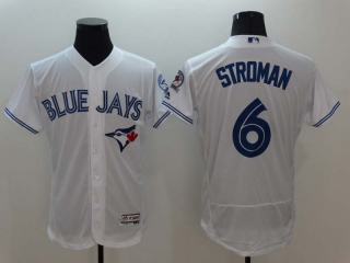 Men's MLB Toronto Blue Jays Marcus Stroman #6 Flex Base Jerseys (2)