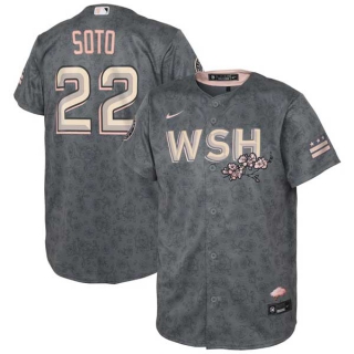 Men's MLB Washington Nationals Juan Soto #22 Nike Gray 2022 City Connect Jerseys (6)
