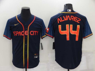 Men's MLB Houston Astros Yordan Alvarez #44 Nike Navy 2022 City Connect Jerseys (3)