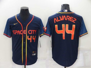Men's MLB Houston Astros Yordan Alvarez #44 Nike Navy 2022 City Connect Jerseys (4)