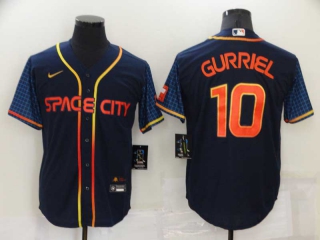 Men's MLB Houston Astros Yuli Gurriel #10 Nike Navy 2022 City Connect Jerseys (1)