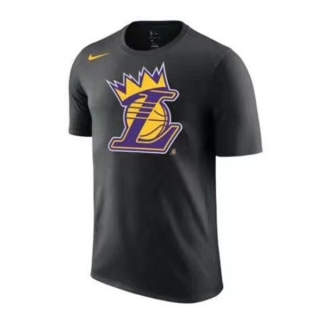 Men's NBA Los Angeles Lakers 2022 Black T-Shirts (2)