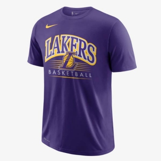 Men's NBA Los Angeles Lakers 2022 Purple T-Shirts (5)