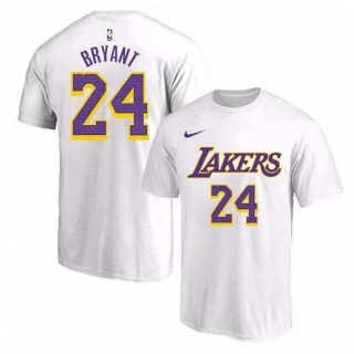 Men's NBA Los Angeles Lakers Kobe Bryant 2022 White T-Shirts (1)