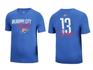 Men's NBA Oklahoma City Thunder Paul George 2022 Blue T-Shirts (1)