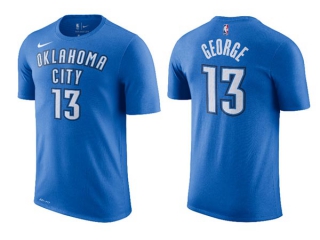 Men's NBA Oklahoma City Thunder Paul George 2022 Blue T-Shirts (2)