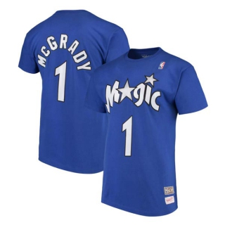 Men's NBA Orlando Magic Tracy McGrady 2022 Blue T-Shirts (1)