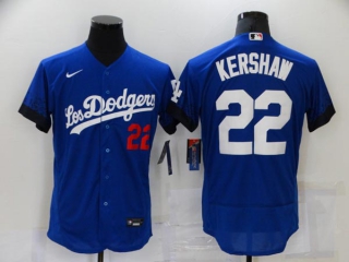 Men's MLB Los Angeles Dodgers Clayton Kershaw #22 Flex Base Jersey (10)