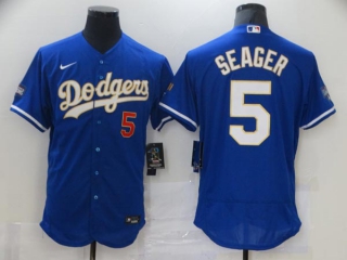 Men's MLB Los Angeles Dodgers Corey Seager #5 Flex Base Jersey (6)