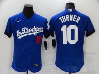 Men's MLB Los Angeles Dodgers Justin Turner #10 Flex Base Jersey (5)