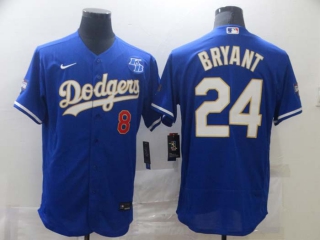 Men's MLB Los Angeles Dodgers Kobe Bryant #24 Flex Base Jersey (12)