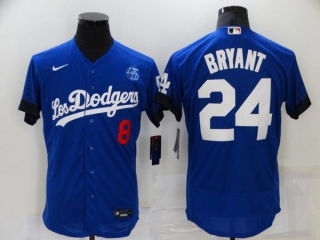 Men's MLB Los Angeles Dodgers Kobe Bryant #24 Flex Base Jersey (13)