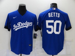 Men's MLB Los Angeles Dodgers Mookie Betts #50 Jersey (12)