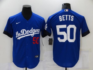 Men's MLB Los Angeles Dodgers Mookie Betts #50 Jersey (13)