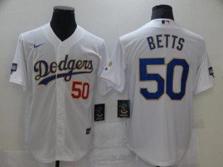 Men's MLB Los Angeles Dodgers Mookie Betts #50 Jersey (15)