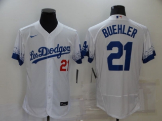 Men's MLB Los Angeles Dodgers Walker Buehler #21 Flex Base Jersey (1)