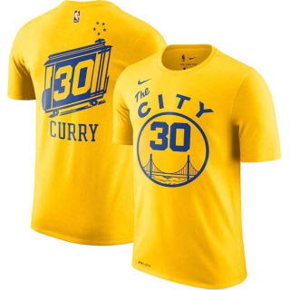 Men's NBA Golden State Warriors Stephen Curry 2022 Yellow T-Shirts (15)