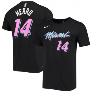 Men's NBA Miami Heat Tyler Herro 2022 Black T-Shirts (1)