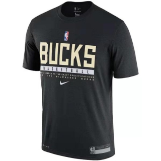 Men's NBA Milwaukee Bucks 2022 Black T-Shirts (2)