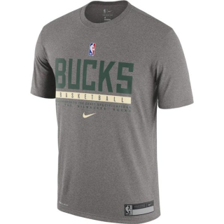 Men's NBA Milwaukee Bucks 2022 Grey T-Shirts (3)