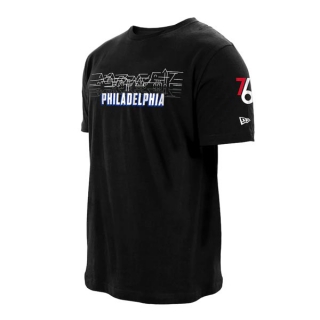 Men's NBA Philadelphia 76ers 2022 Black T-Shirts (2)