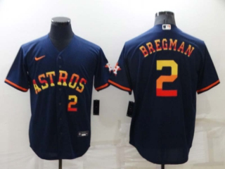 Men's MLB Houston Astros Alex Bregman #2 Nike Navy 2022 Rainbow Edition Jerseys (2)