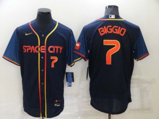 Men's MLB Houston Astros Craig Biggio #7 Nike Navy 2022 City Connect Flex Base Jerseys (2)