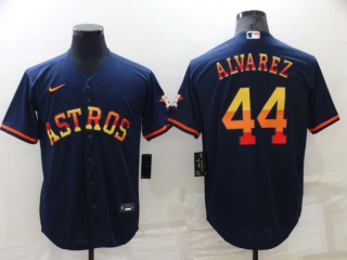 Men's MLB Houston Astros Yordan Alvarez #44 Nike Navy 2022 Rainbow Edition Jerseys (1)