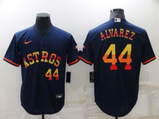 Men's MLB Houston Astros Yordan Alvarez #44 Nike Navy 2022 Rainbow Edition Jerseys (2)
