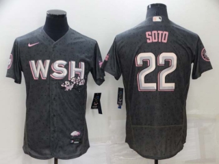 Men's MLB Washington Nationals Juan Soto #22 Nike Gray 2022 City Connect Flex Base Jersey (1)