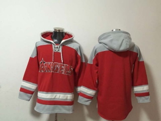 Men's Los Angeles Angels Blank Royal Ageless Must Have Lace Up Pullover Hoodie