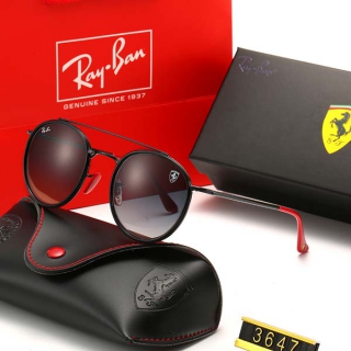 Ray-Ban 3647 Ferrari Double Bridge Round Sunglasses AAA (1)