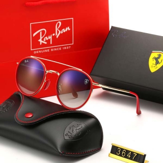 Ray-Ban 3647 Ferrari Double Bridge Round Sunglasses AAA (2)