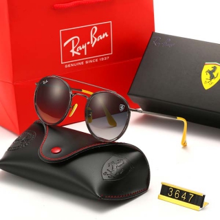 Ray-Ban 3647 Ferrari Double Bridge Round Sunglasses AAA (3)