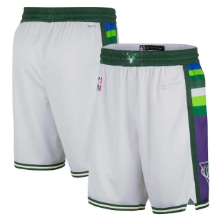 Wholesale Men's NBA Milwaukee Bucks Nike 2021-22 City Edition Shorts (4)