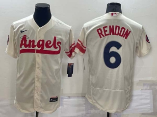 Men's MLB Los Angeles Angels Anthony Rendon #6 Flex Base Jerseys (1)